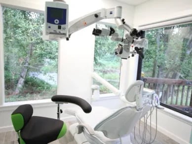 Treatment room with patient chair