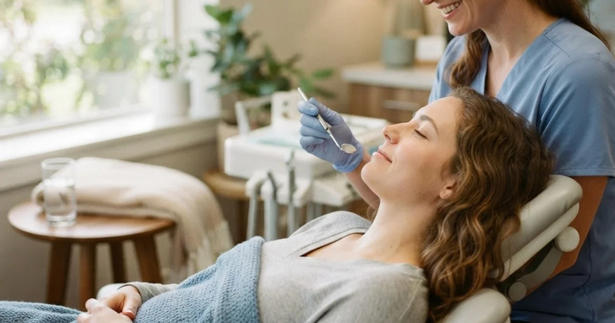 Dr. Nima Dejbod performing a gentle diagnostic test on a patient at Evergreen Endodontics